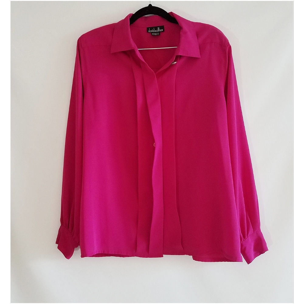 🌺David Matthew Button Down Long Sleeve Pleat Shir